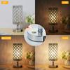 Crystal Touch Desk Lamp 3000K Warm White LED Bulb with USB C+A Charging Port 4000MAH Battery