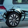 2Pcs Car Side Body Wheel Eyebrow Flame DIY Waterproof Vinyl Decal Sticker Black