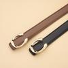 Versatile Women's Leather Belt with Smooth Buckle: Fashionable Waist, Pants Belt & Jewelry Chain