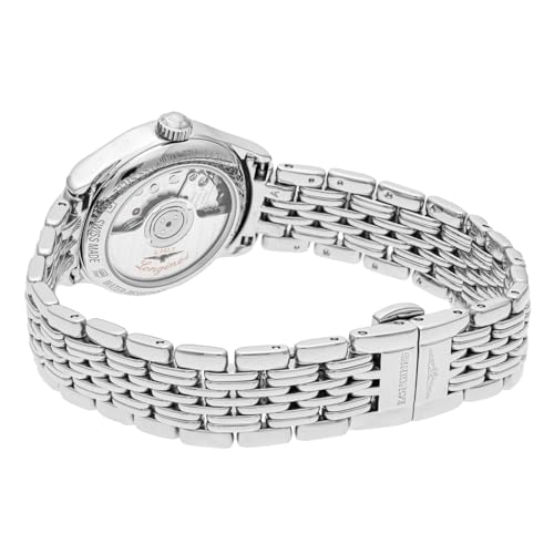 Longines Women's LYRE Automatic Watch, Water Resistant to 3 ATM, Sapphire Crystal, Blue Dial, Stainless Steel, L4.360.4.92.6, Silver