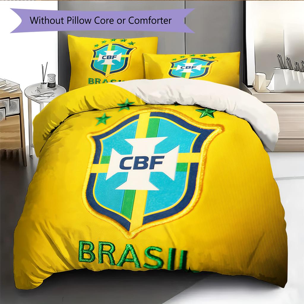 CBF Brasil Pattern Bedding Home Decoration Birthday Gift (1 * Duvet Cover + 2 * Pillowcase, Without Core)