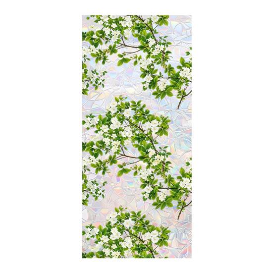 Window Privacy Film, Stained Glass Pattern Decorative Window Sticker, Rainbow Static Cling, Sun Blocking Reusable Decals for Glass Doors, Bedroom
