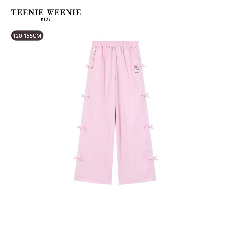 Teenie Weenie Kids Girl's Lace Bow Loose Straight Long Pants