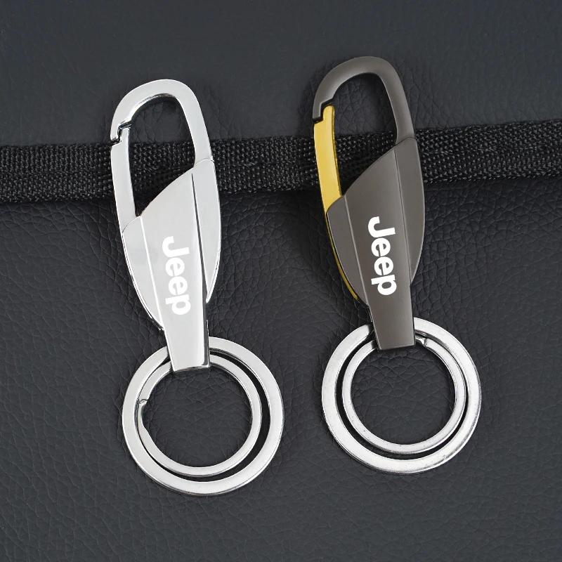 Portachiavi in Lega di Zinco per Jeep Portachiavi Auto Personalizza Logo Per Jeep Renegade Wagoneer Avenger Recon Wrangler JK Gladiator Compa