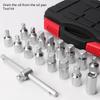 18 in 1 Professional Oil Pan Oil Drain Screw Wrench Removal Tool Heavy Duty Socket Wrench Car Repair Maintenance