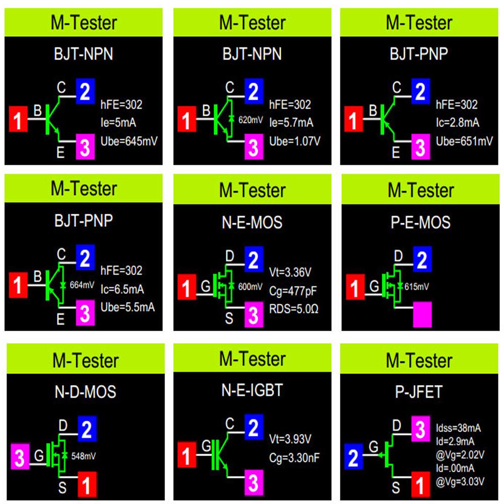 LCR-TC1 LCR-T7 Transistor Tester Multimeter Colorful Display TFT For Diode Triode MOS/PNP/NPN Capacitor Resistor Transistor