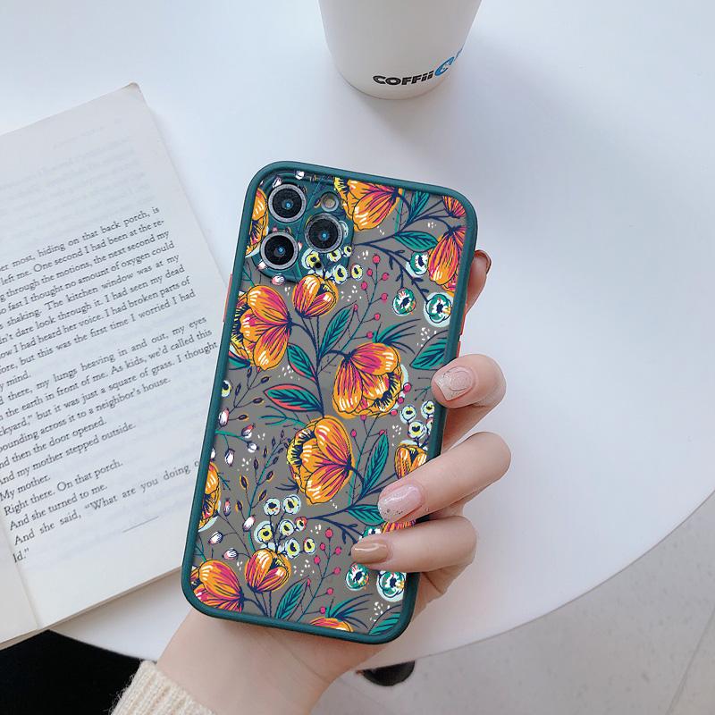 Flower Plant Phone Case for iphone 16 11 12 13 14 15 Pro Max for iphone X XS MAX XR 7 8 Plus Back Shockproof Cover Funda Shell