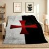 Knightly Cross Flannel Blanket Throw Blanket Soft Warm Sofa Bed Camping Car home Decor Unique Christmas Gift C930295