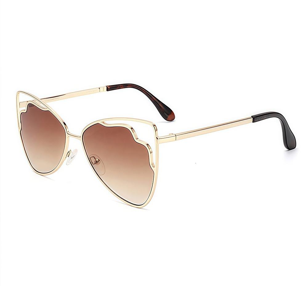 JYL TS Sunglasses UV Butterfly Cutout Street/3773 B-2478 льняной