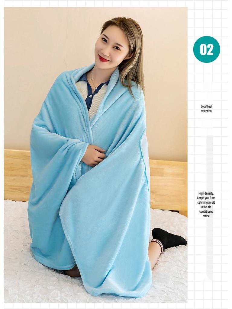 Dual-Use Cute Cartoon Pillow Blanket: Car & Office Nap Cushion