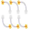 6pcs Hummingbird Feeders Tube LeakProof Replacement Part Flower Tips For Garden HX6C