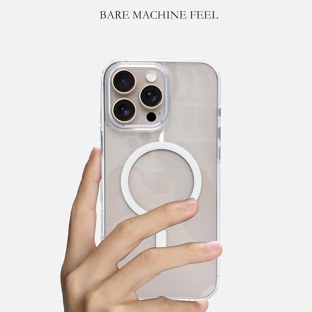 For iPhone 16 Pro Case Magnetic Case Shockproof TPU+PC Clear Phone Cover