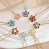 Fashion Flower Necklace Accessory - Women's Small-Scale Luxury Design - Elegant Lockbone Chain