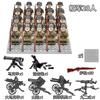 Colecție set păpuși Al Doilea Război Mondial seria militară arme saci de nisip Figurine Jucării de Asamblat Creeper pentru Copii Jucării Educative