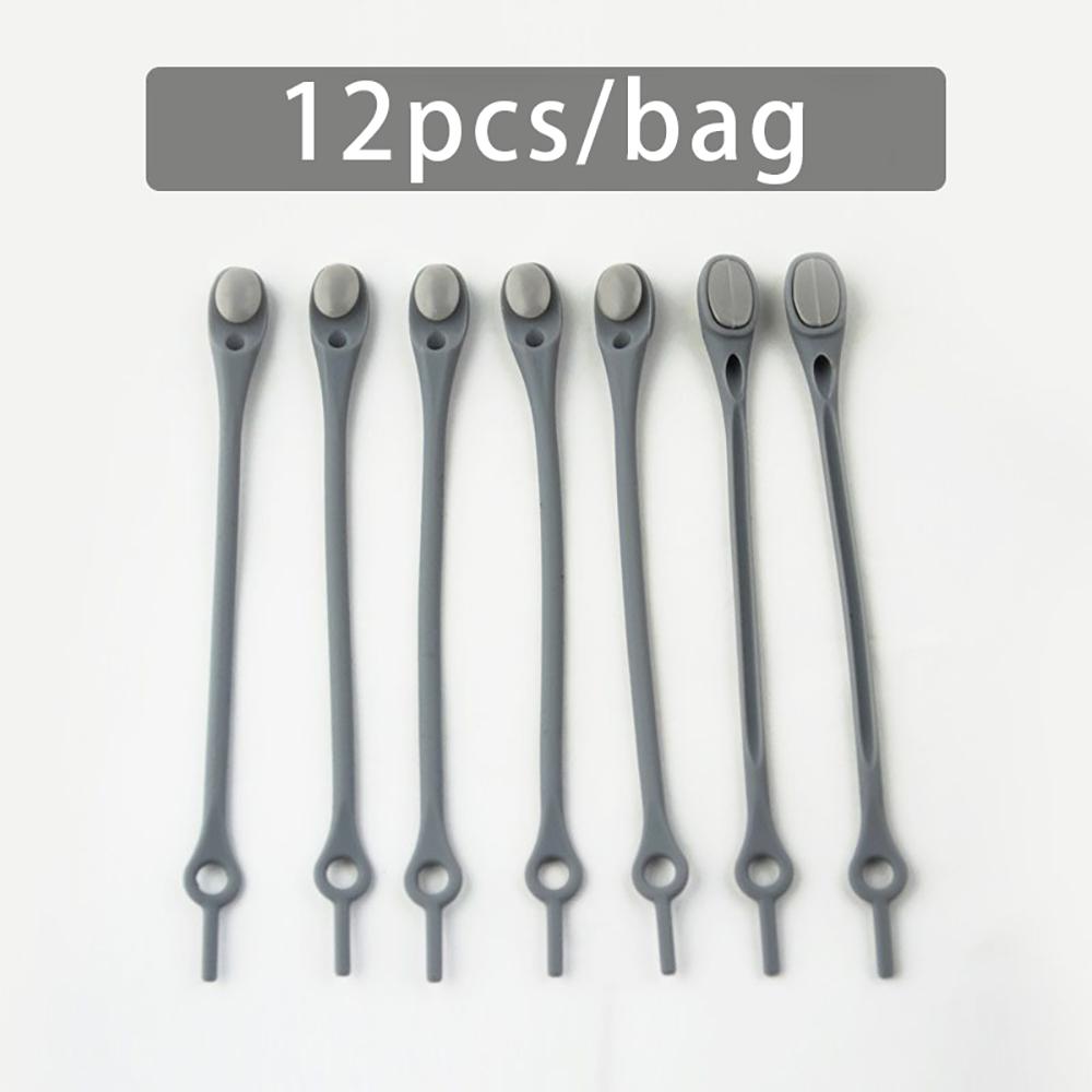 12 stuks Stretch Siliconen Veters Zonder Strikken Elastische Veters Sneakers Volwassenen kinderen Luie Veters voor Schoenen Rubber Zapatillas