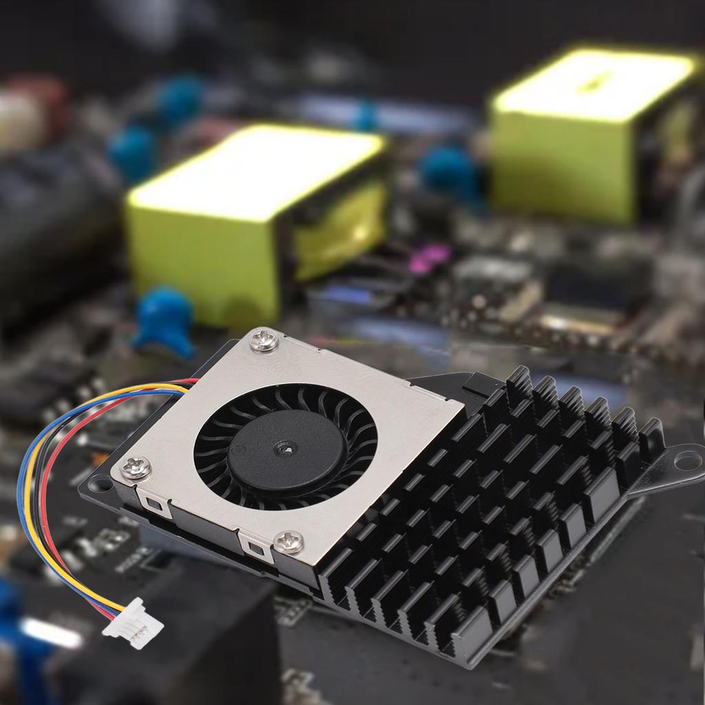 For RasPi 5 Active Cooler 4 Pin Connector Steady Running Aluminum Alloy Active Cooling Fan