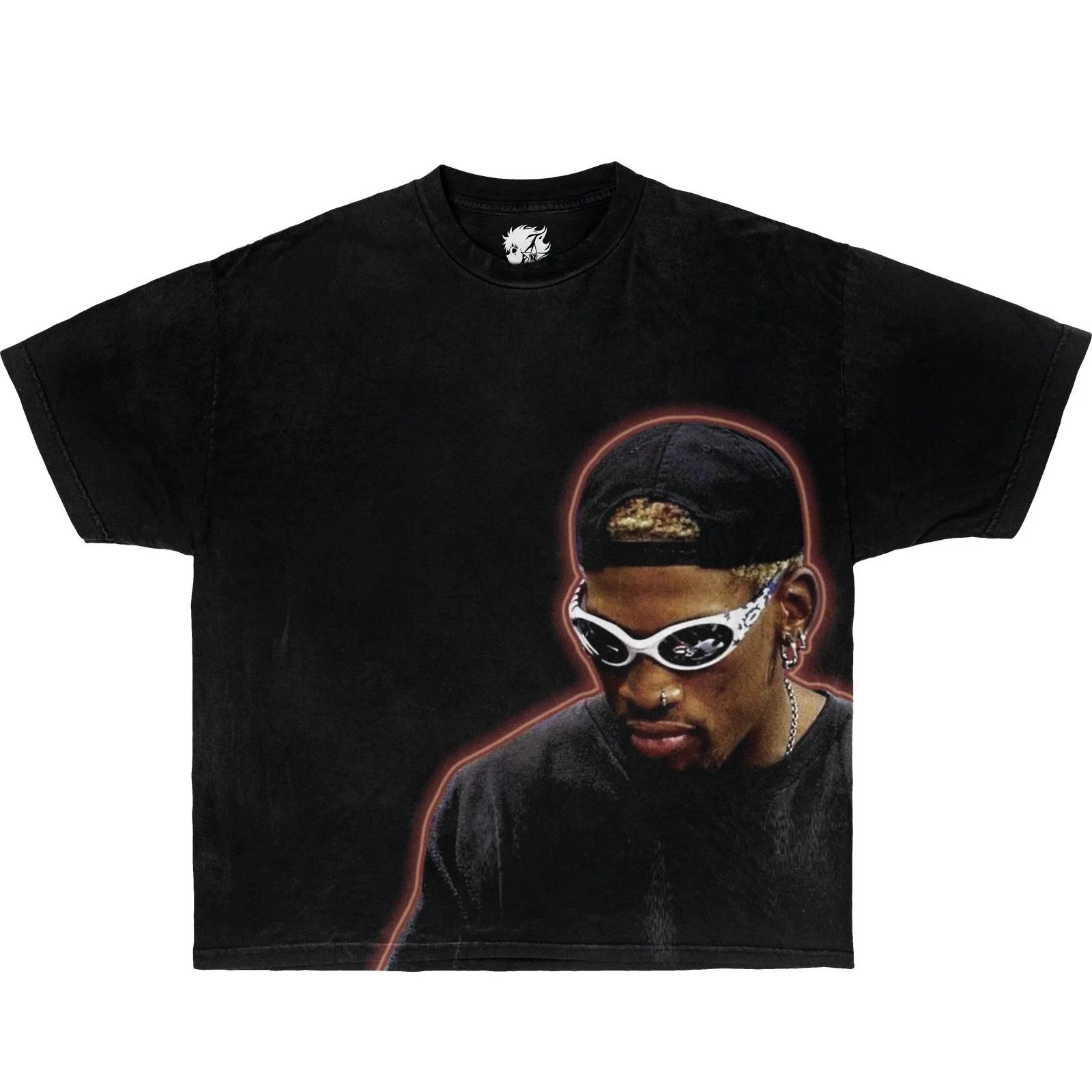

Dennis Rodman Boxy Vintage Shirt Graphic Basketball Tee Oversized Streetwear Y2K S