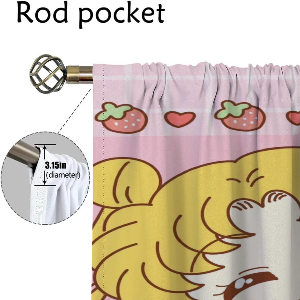 Perdele opace pentru sufragerie Perdea SailorS Moon Decor interior acasă Perdele 2 bucăți Jaluzele Decor Halloween Partiție