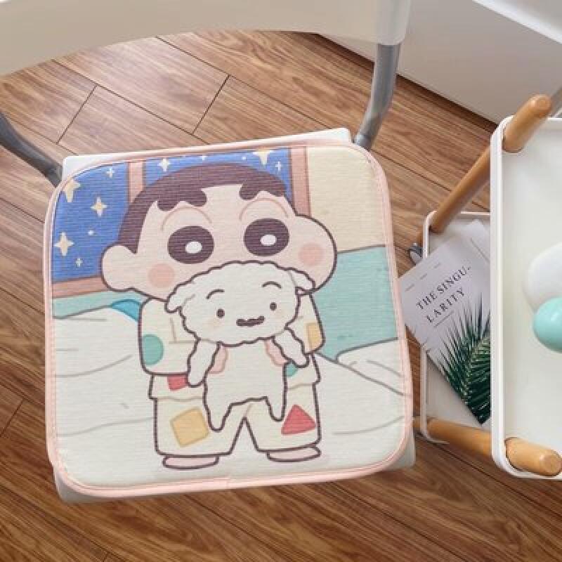 

Мультяшная подушка из ледяного шелка, утолщенная офисная крутая подушка, дышащая подушка, подушка для стула 40*40 см