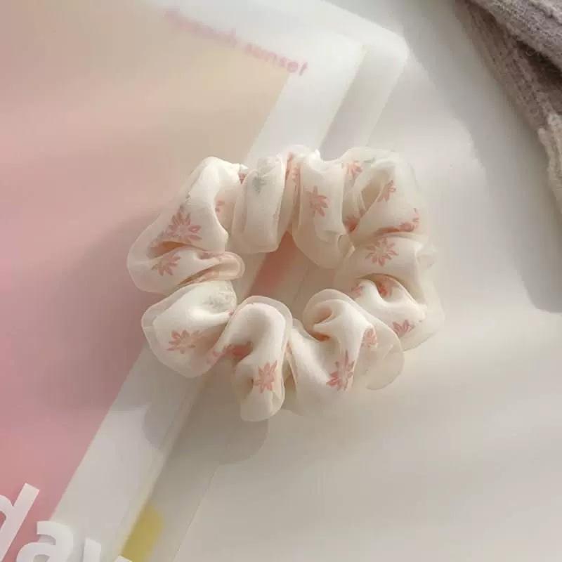Ballet Style Lace Scrunchie Mesh Hair Tie for Women