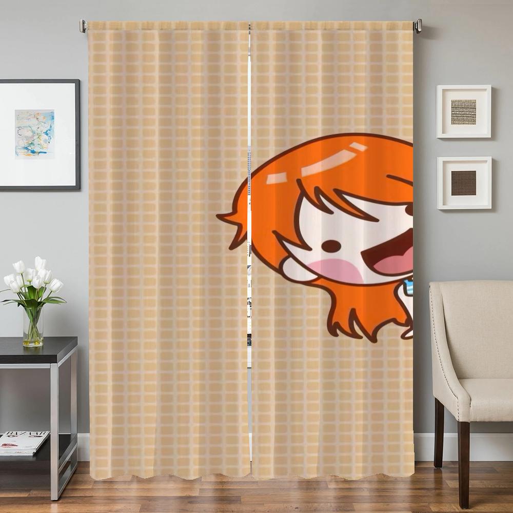 Window Kitchen Curtains for Living Room 2 Pieces Blackout Curtains Door Curtain O-one P-piece Partition Bedroom Decoration Shade