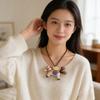 New Creative Cute Cloth Animal Horse Necklaces for Women Children Fashion Sweater Chain Accessories