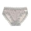 Women's Seamless Mesh Panties with Lace Edge and Bowknot