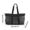 Extra Large Beach Bag Foldable Storage Bag Breathable Mesh Handbag Lightweight Portable Organizer Bag with Zippers Side Pockets