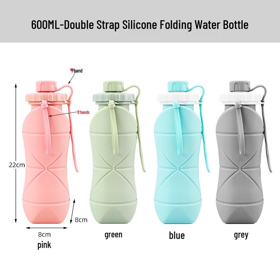 Creative High-Temperature Resistant Silicone Folding Water Cup - Portable, Large Capacity Travel Sports Bottle