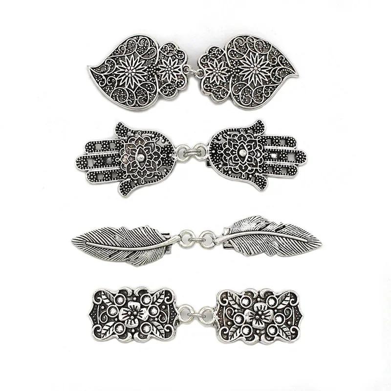 1 Pair New Blouse Shirt Lapel Collar Cardigan Clip Women Girls Vintage Shiny Crystal Pin Brooch Cape Cloak Clasp Fixing Clip