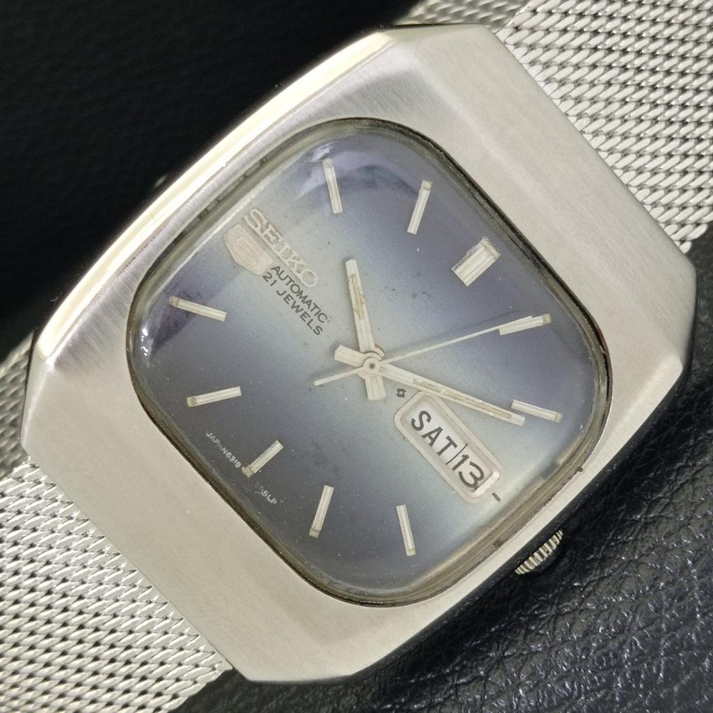 

Seiko 5 АВТОМАТИЧЕСКИЕ ЯПОНСКИЕ 6319A МУЖСКИЕ ВИНТАЖНЫЕ ОРИГИНАЛЬНЫЙ ЦИФЕРБЛАТ ЧАСЫ a702391-5 R124-a702391