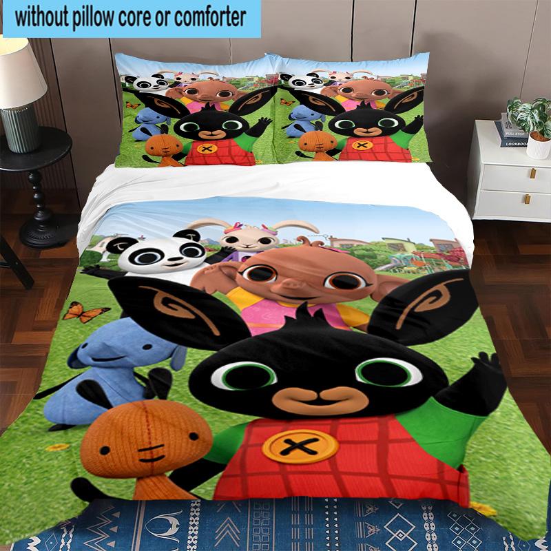 3PCS Bunny's Cozy Hug 3pcs Bedding,Including 3PCS Duvet Cover And 2pcs Pillowcases Perfect for Christmas,Ideal for Bedroom, Dormitory