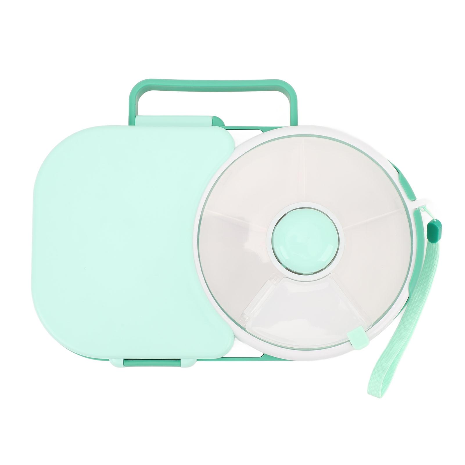 Snack Rotating Bundle with Lid Multifunctional Sealed Fruit Tray Damp Proof Rotating Snackle Box Container for Home зелёный