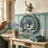 2D Flat Door Wall Decor Lavender Flower Decorative Board Hanging Decoration  Wall Hanging
