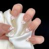 24 Stück Weinrot Katzenauge Kurz Oval Press-On Nägel Mit Polka Dot Französisches Design Einfache Tragbare Falsche Nagelspitzen