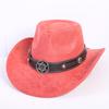 Popular European and American Classic Suede Western Cowboy Hat Men's and Women's Fashion LO Style Peach Heart Cowboy Hat