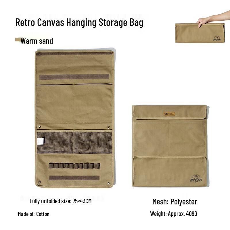 Mobi Garden Vintage Canvas Hanging Storage Bag