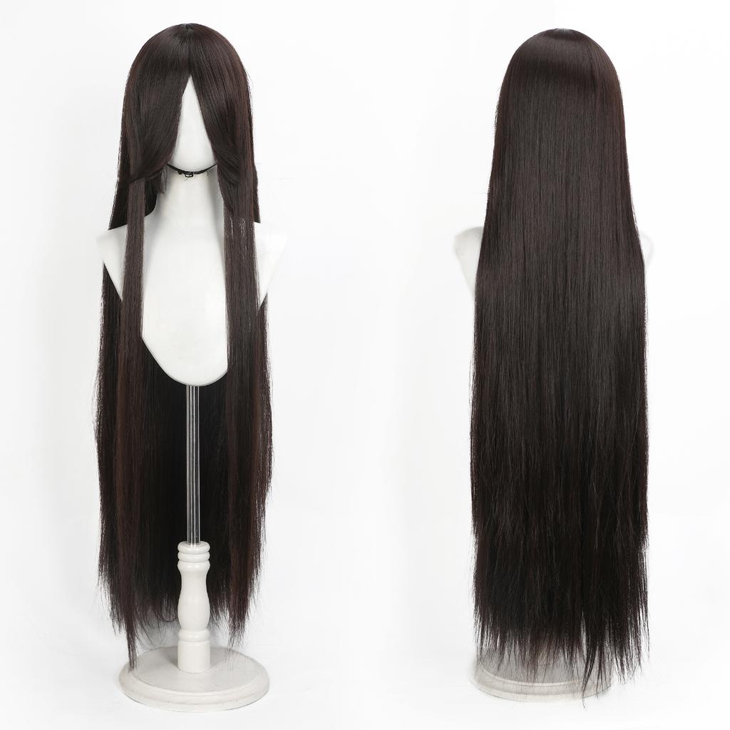 Parrucca Cosplay Lunga Dritta 100CM Multicolore Rosa Biondo Nero Parrucca Costume Anime Parrucca Cos Sintetica Universale Parrucca per Uso Quotidiano Feste