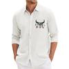 Men's Spring Casual Loose Printed Long Sleeved Shirt Men's Shirt