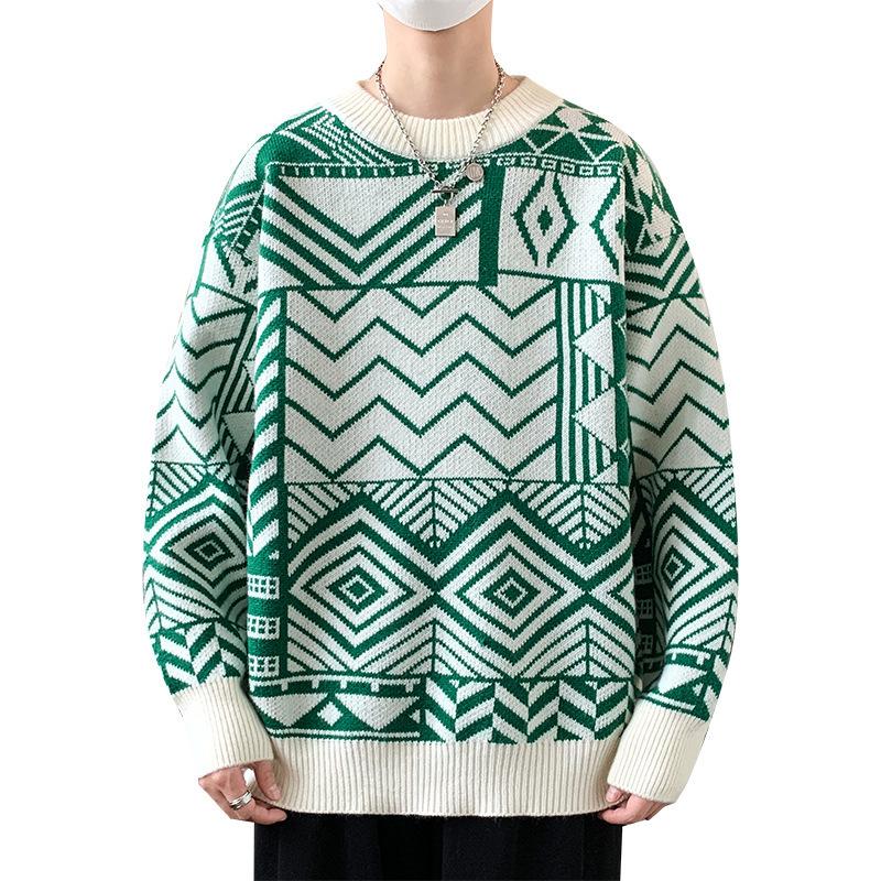 Autumn and Winter New Casual Crew Neck Sweater Base Knitted Sweater Large Size Loose Sweater