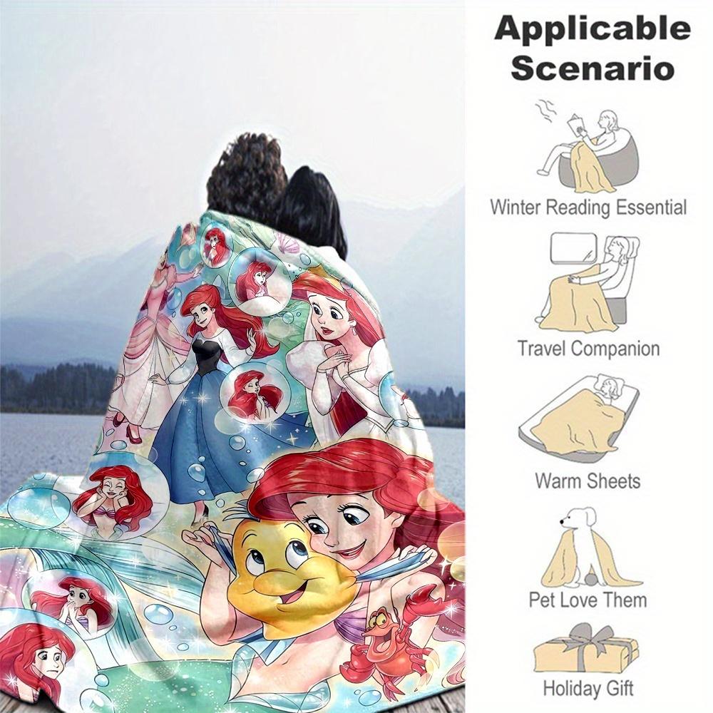 1pc, Princess Ariel Blanket Soft Throw for Outdoor Blankets, Gift Idea, Living Room, Travel, Camping