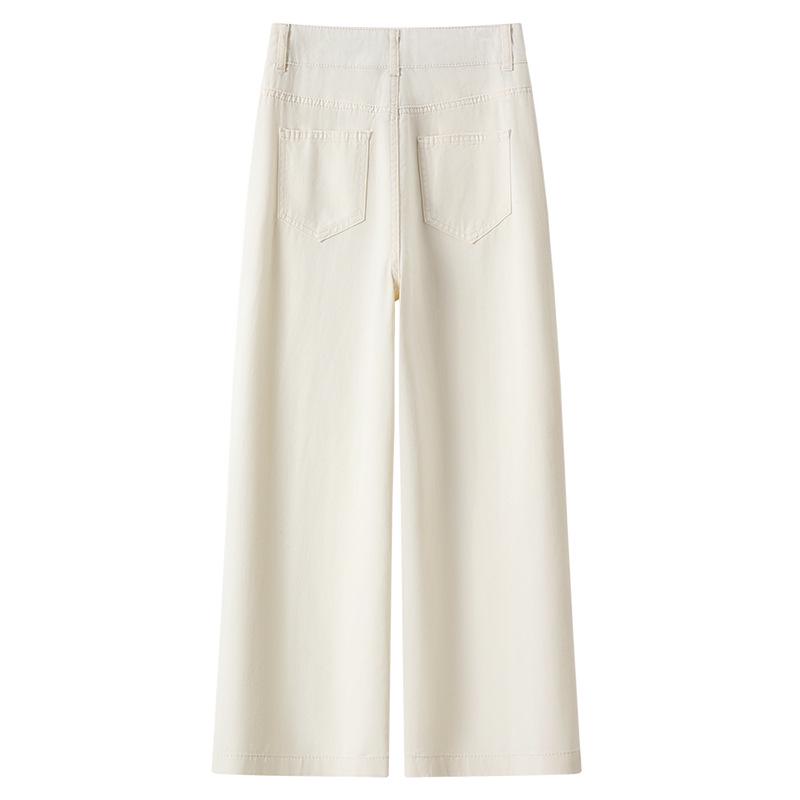 Women's White Cropped Wide-Leg Jeans: 2025 Spring Style for Pear-Shaped Bodies
