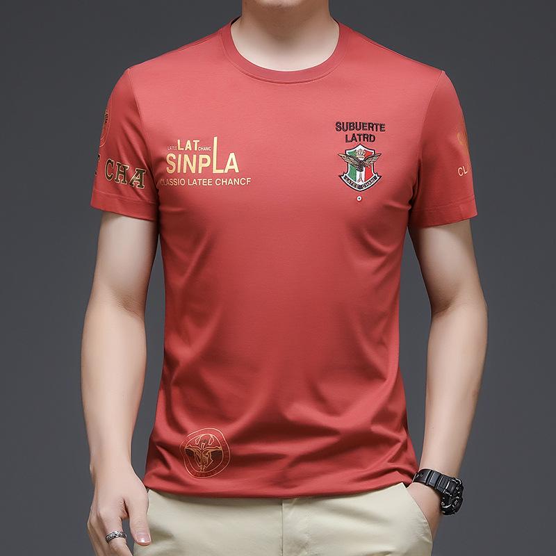 

Мужская футболка Mingdishu в корейском стиле из меркантильного хлопка с круглым вырезом и короткими рукавами XL