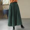 Skirt for Women Casual Versatile High Waist Long Loose Trousers Thickened Slim Solid Colour Skirt