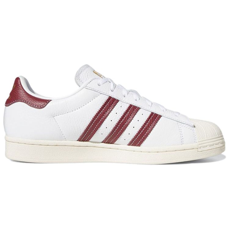 adidas Superstar White Collegiate Burgundy Unisex Sneakers Cloud-White Gold-Foil GZ1603