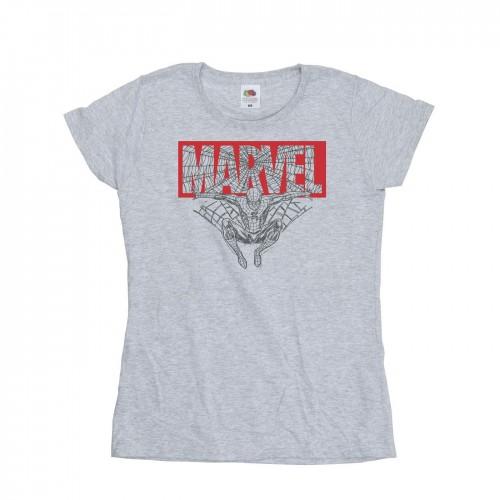 

Marvel Womens/Ladies Spider Man Logo Red Cotton T-Shirt XXL білий
