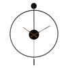 Spanish Light Luxury Simple Wall Clock: Creative Iron Ring Design with Fashionable Swing Feature for Home Decor.