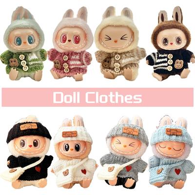 Oblečení pro 17cm sedící panenku Labubu, designové oblečení na párty, vánoční oblečení, svetr, čepice, tašky, kalhoty, doplňky pro panenky jako dárky
