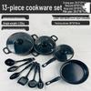 Thirteen-Piece Non-Stick Cookware Set: Includes Frying Pan, Soup Pot, Milk Pot, and Spatulas