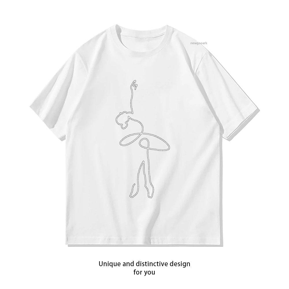 

BALLERINA LINE ART Ballet dancer tutu ballet life Classic TShirt Women Unisex Casual cotton graphic t shirts Creative 3XL